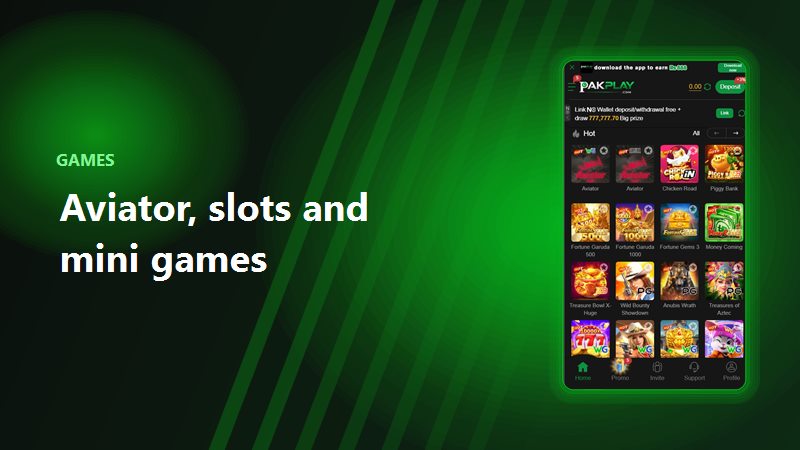 Popular games in the PakPlay lobby